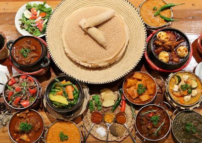 Eritrean mix platter food